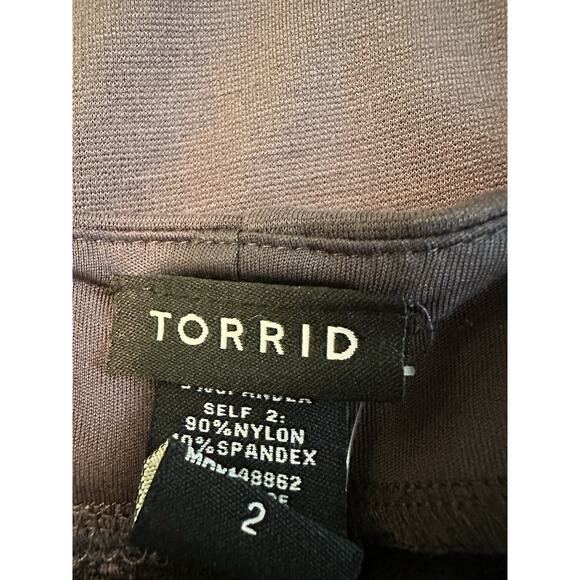 Torrid Plus Sweetheart Neckline Sleeveless Zipper/Lace Tunic Grey Sz 2 (18/20) - Picture 10 of 11